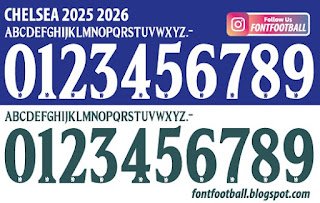 Font Vector Chelsea 2025 2026 kit