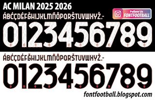 Font Vector AC Milan 2025 2026 kit
