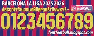 Font Vector Barcelona La Liga 2025 2026 kit