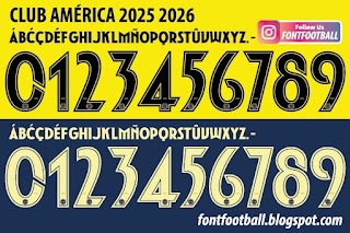 Font Vector Club América 2025 2026 kit