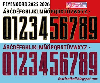 Font Vector Feyenoord 2025 2026 kit